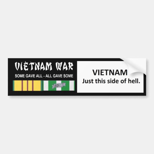 VIETNAM - ALLEEN DEZE KANT VAN DE HULL BUMPERSTICKER (Voorkant)