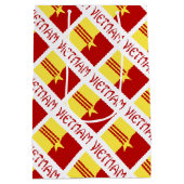 Vietnam and Vietnamese Unity Flag Tiled Your Name Medium Cadeauzakje (Achterkant)