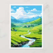 Vietnam Art Travel illustratie Briefkaart (Voorkant)