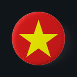 Vietnam-Button voor de Vlaggenronde Ronde Button 5,7 Cm<br><div class="desc">Vietnam vlag. Ontwerp op ronde knop. Overeenkomende kleding, accessoires, kantoor, thuisproducten en meer... Vergeet het hele collectie niet.</div>