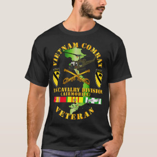 Vietnam Combat Cavalry Veteraan w 1st Cavalry Div T-shirt