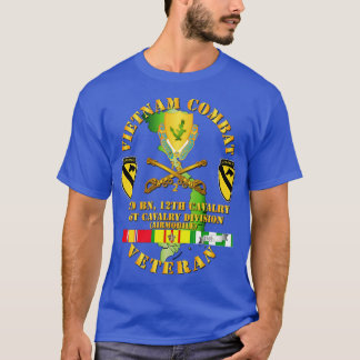 Vietnam Combat Cavalry Veteran w 2e Bn 12e Cav D T-shirt