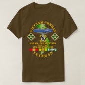 Vietnam Combat Infantry Veteran w 2e Bn 8e Inf M T-shirt (Design voorkant)