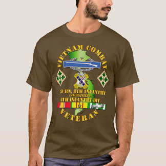 Vietnam Combat Infantry Veteran w 2e Bn 8e Inf M T-shirt