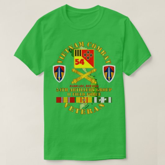 Vietnam Combat Vet 54th Artillery Group II Field T-shirt (Design voorkant)