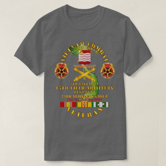 Vietnam Combat Vet 6th Bn 15th Artillery 23rd Arti T-shirt (Design voorkant)