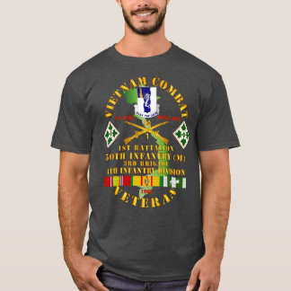 Vietnam Combat Veteran w 1e BN 50e Inf 3e BDE 4 T-shirt