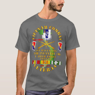 Vietnam Combat Veteran w 1st BN 50th Inf I Field T-shirt