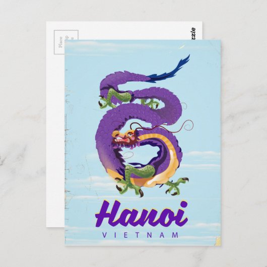 Vietnam  drakenposter Hanoi Briefkaart (Voorkant / Achterkant)