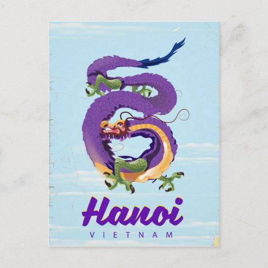 Vietnam  drakenposter Hanoi Briefkaart (Voorkant)