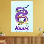Vietnam drakenposter Hanoi Canvas Afdruk (Insitu (Woonkamer))