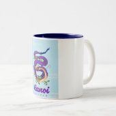 Vietnam drakenposter Hanoi Tweekleurige Koffiemok (Voorkant rechts)