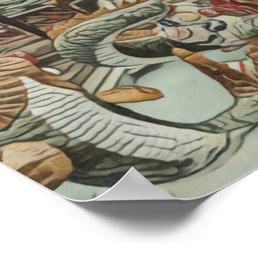 Vietnam Drakentempel,  datum Poster (Hoek)