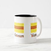 Vietnam en de Zuid-Vietnamese vlag 3 Tweekleurige Koffiemok (Voorkant rechts)