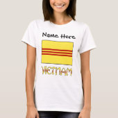 Vietnam en de Zuid-Vietnamese vlag met Jouw naam T-shirt (Voorkant)