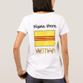Vietnam en de Zuid-Vietnamese vlag met Jouw naam T-shirt (Achterkant)