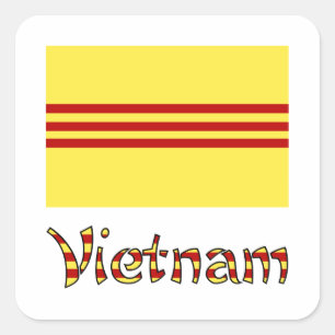 Vietnam en Zuid-Vietnamese vlag Vierkante Sticker