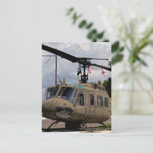  Vietnam Era Euh-1 Huey Militaire Chopper Briefkaart (Staand voorkant)