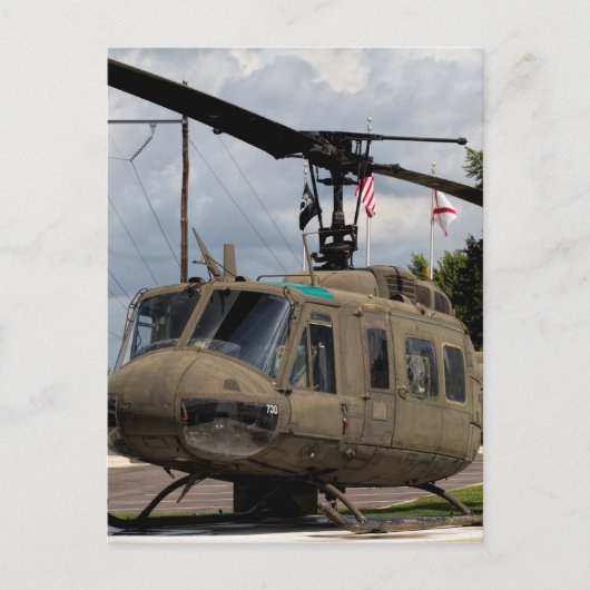  Vietnam Era Euh-1 Huey Militaire Chopper Briefkaart (Voorkant)