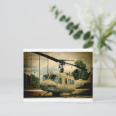 Vietnam Era Euh-1 Huey Militaire Helikopter Briefkaart (Staand voorkant)