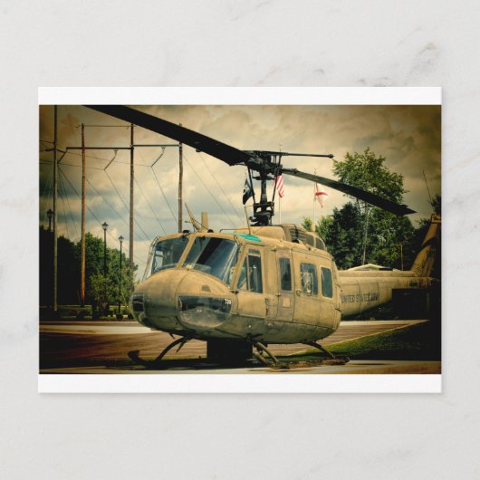 Vietnam Era Euh-1 Huey Militaire Helikopter Briefkaart (Voorkant)