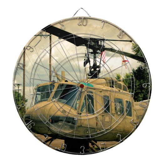 Vietnam Era Euh-1 Huey Militaire Helikopter Dartbord (Voorkant)