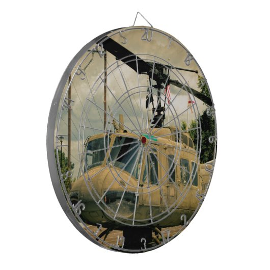 Vietnam Era Euh-1 Huey Militaire Helikopter Dartbord (Voorkant Links)