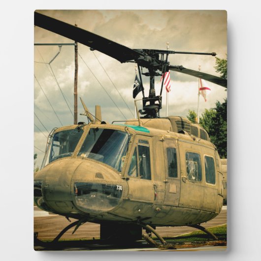  Vietnam Era Euh-1 Huey Militaire Helikopter Fotoplaat (Voorkant)