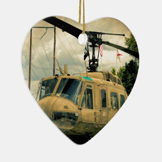  Vietnam Era Euh-1 Huey Militaire Helikopter Keramisch Ornament (Rechts)