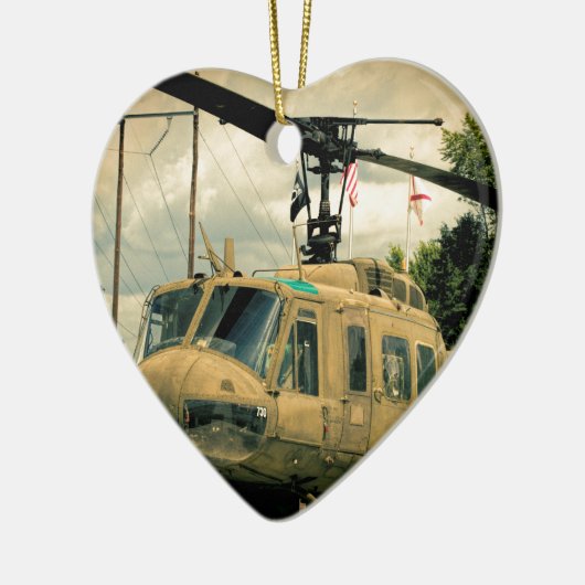  Vietnam Era Euh-1 Huey Militaire Helikopter Keramisch Ornament (Links)