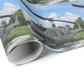  Vietnam Euh-1 Huey Militaire Helikopter Cadeaupapier (Rol Hoek)