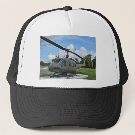  Vietnam Euh-1 Huey Militaire Helikopter Trucker Pet (Voorkant)