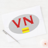 VIETNAM* Euro-stijl Bumpersticker Ovale Sticker (Envelop)