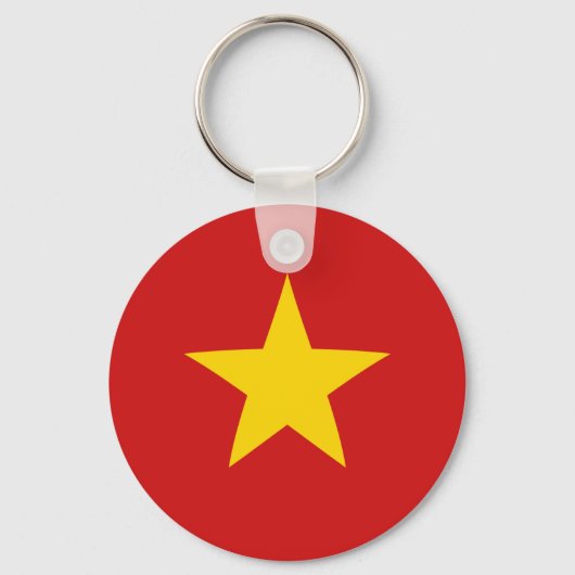 Vietnam Fisheye Flag Sleutelhanger (Voorkant)