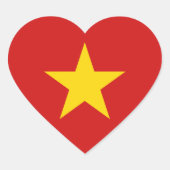 Vietnam Flag Heart Sticker (Voorkant)