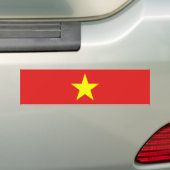 Vietnam Flag Yellow Star-Bumpersticker Bumpersticker (Op auto)