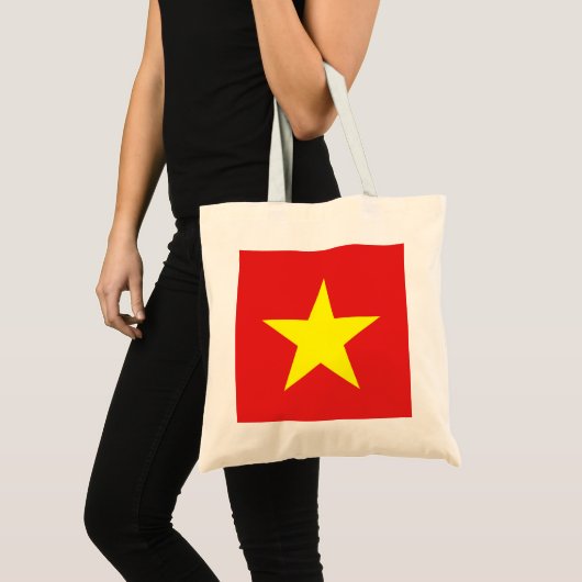 Vietnam Flag Yellow Star-Canvas tas (Voorkant (product))