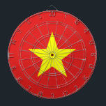 Vietnam Flag Yellow Star Dartboard Dartbord<br><div class="desc">Vietnam vlag. Ontwerp op dartboard. Overeenkomende kleding,  accessoires,  kantoor,  thuisproducten en meer...  Vergeet het hele collectie niet.</div>