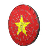 Vietnam Flag Yellow Star Dartboard Dartbord (Voorkant Rechts)