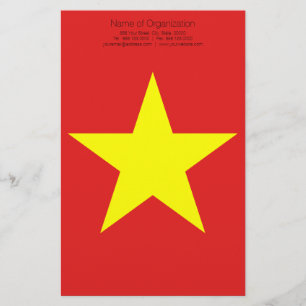 Vietnam Flag Yellow Star gepersonaliseerde schrijf Briefpapier
