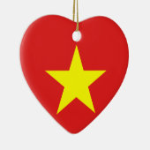 Vietnam Flag Yellow Star Heart Ornament (Rechts)