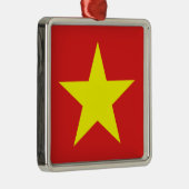 Vietnam Flag Yellow Star Metal Ornament (Rechts)