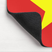 Vietnam Flag Yellow Star Mousepad Muismat (Hoek)