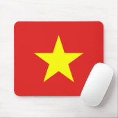 Vietnam Flag Yellow Star Mousepad Muismat (Met muis)
