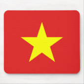 Vietnam Flag Yellow Star Mousepad Muismat (Voorkant)