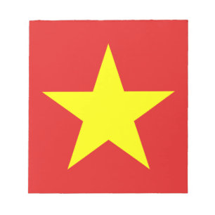 Vietnam Flag Yellow Star-Notitieblok Notitieblok