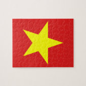 Vietnam Flag Yellow Star Puzzle Legpuzzel (Horizontaal)