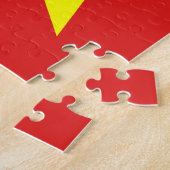 Vietnam Flag Yellow Star Puzzle Legpuzzel (Zijkant)