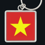 Vietnam Flag Yellow Star Square Sleutelhanger<br><div class="desc">Vietnam Vlag op vierkante sleutelhanger. Beschikbaar in ronde stijl. Overeenkomende kantoor,  thuisproducten en meer...  Vergeet het hele collectie niet.</div>