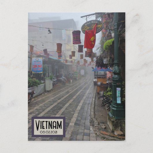 Vietnam Foggy Street,  Date Briefkaart (Voorkant)